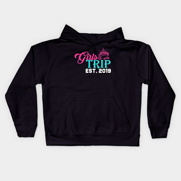 Girls Trip 2019 Funny Gift Kids Hoodie by lateefo